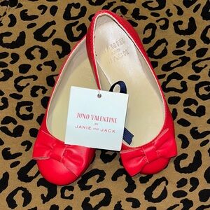 Janie and Jack Red Bow Ballet Flats - V Day